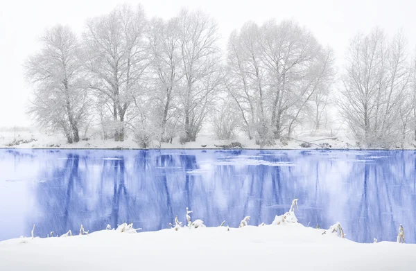 Zugefrorener Fluss — Stockfoto