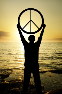 The sign of peace clipart