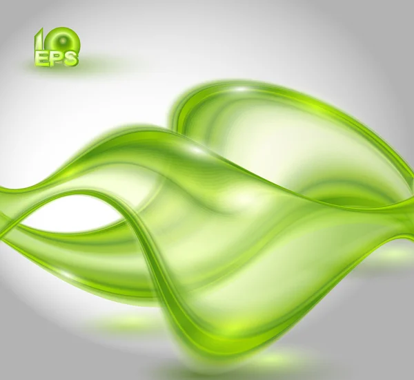Abstrakte grüne wellenförmige Hintergrund — Stockvektor