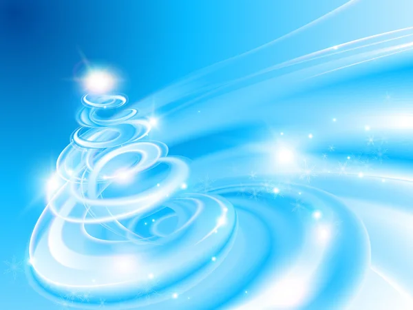 抽象的な螺線形のクリスマス ツリー — ストックベクタ