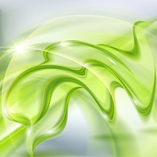 抽象绿色挥动背景 — 图库矢量图片