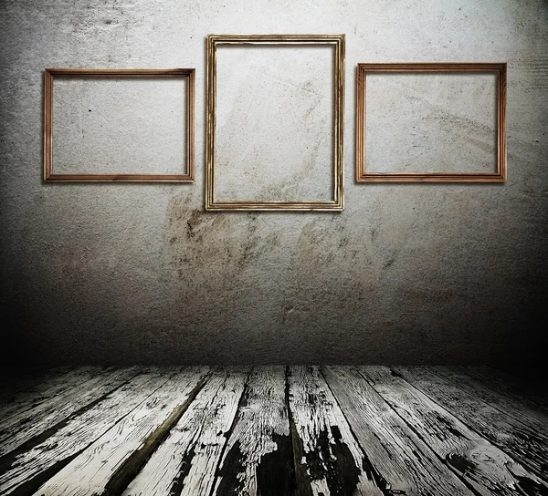 Room with picture frames — Stock Photo, Image