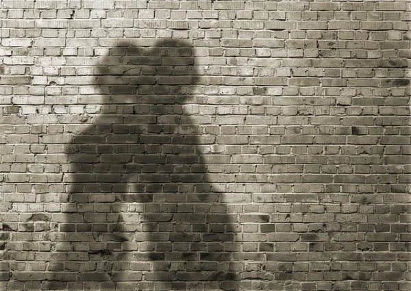 Sombra do homem e da mulher — Fotografia de Stock