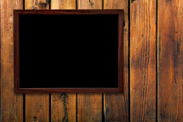 Vintage frame op houten muur — Stockfoto