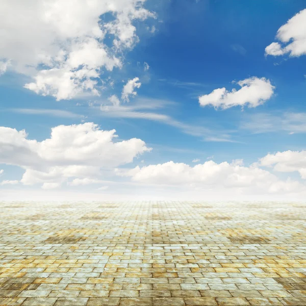 Blue sky and floor — Stock Photo, Image
