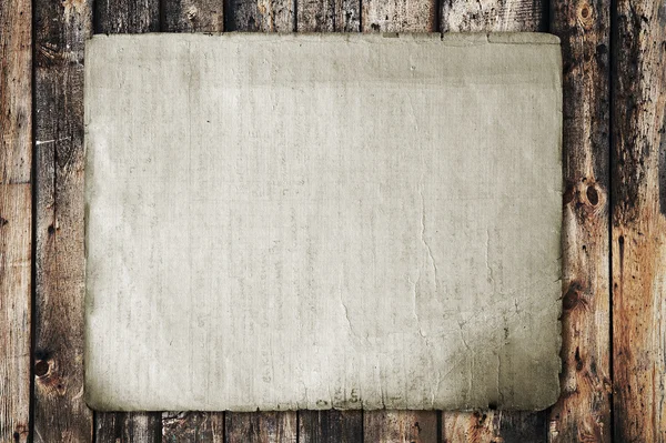 Papel sobre textura de madera vieja — Foto de Stock