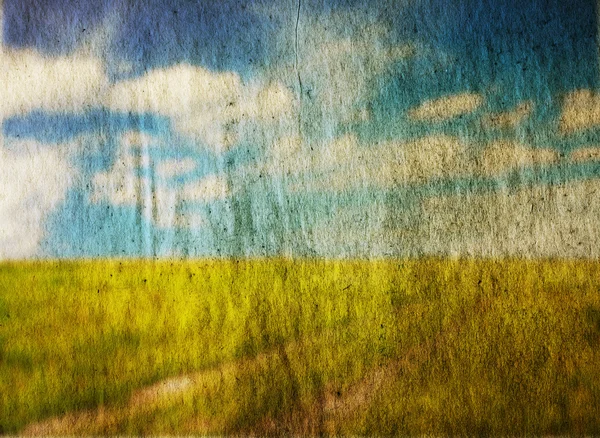 Landweg in de velden — Stockfoto