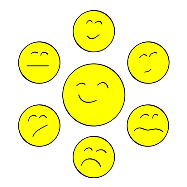 黄色チャット笑顔 — ストックベクタ
