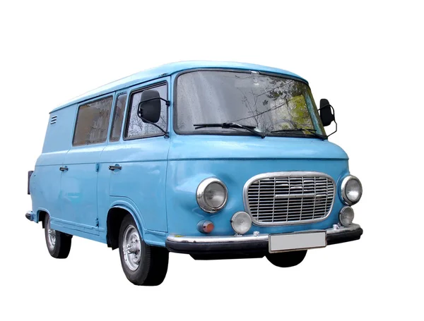 Minibús azul aislado — Foto de Stock