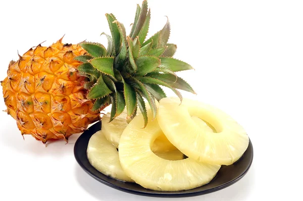 Ananász darabokat — Stock Fotó