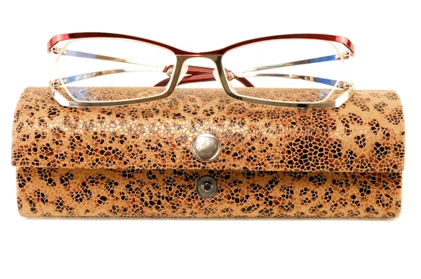 Óculos com caixa — Fotografia de Stock