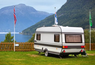 Camping in Norway clipart