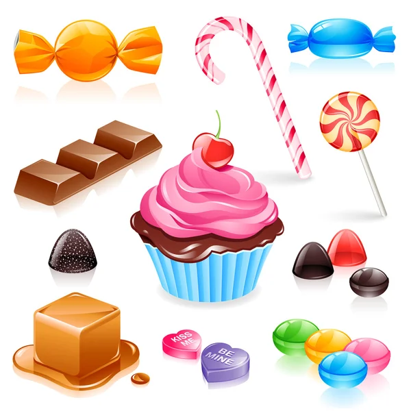 Vecteur mixte de bonbons — Image vectorielle