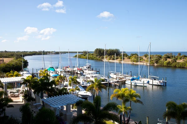 stock image Yachts In Harbor