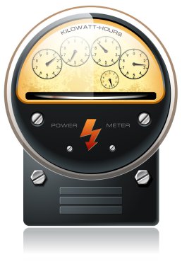 Electricity hydro power counter vector clipart