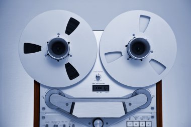 Analog Stereo Open Reel Tape Deck Recorder clipart