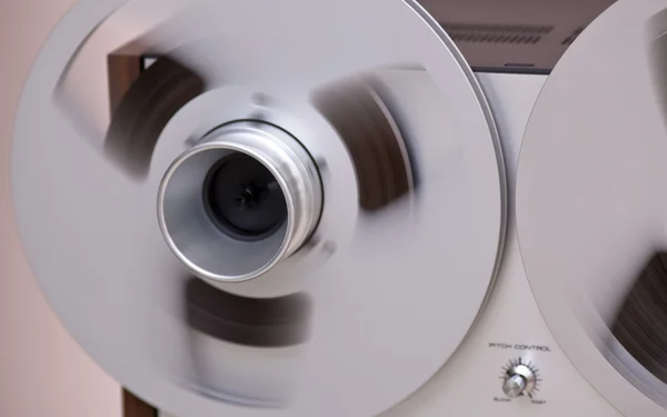 Withtape otevřené kovové kotouče pro profesionální záznam zvuku — Stock fotografie