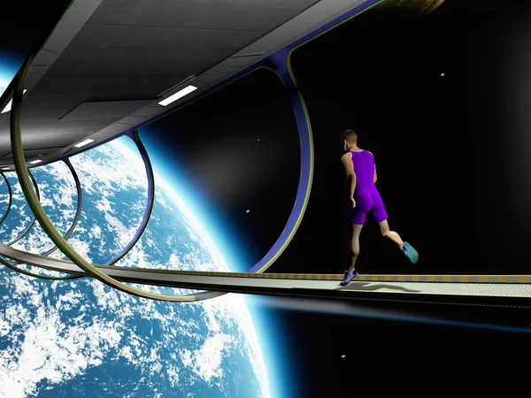 Courir dans l'espace — Photo
