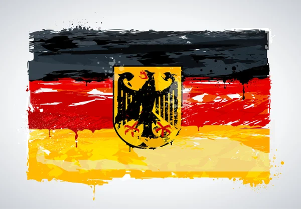 Grunge Allemagne drapeau national — Image vectorielle