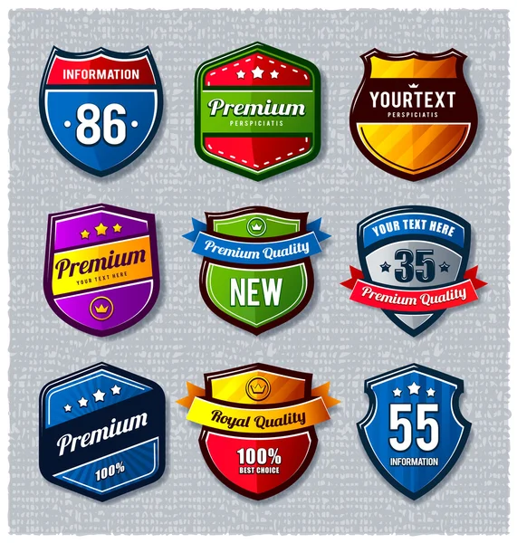 Vector set of retro badges — Stock Vector