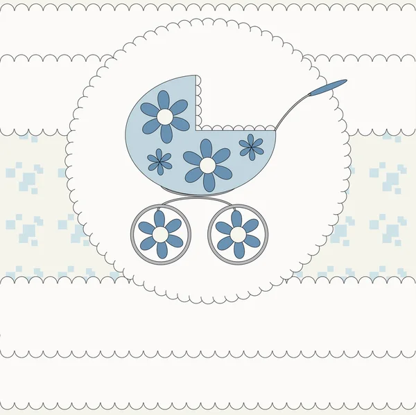 男婴出生通知卡 — 图库矢量图片