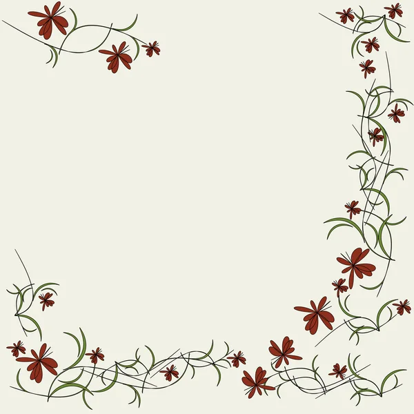 Листівки-запрошення з квітами — стоковий вектор
