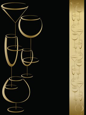 Cover of wine card menu clipart