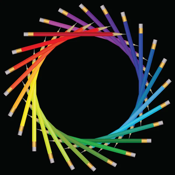 Frame van kleur potloden — Stockvector