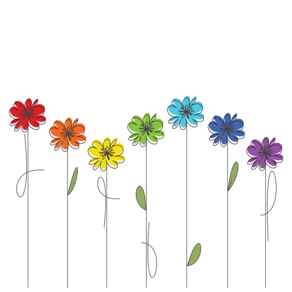 色の抽象的な花 — ストックベクタ