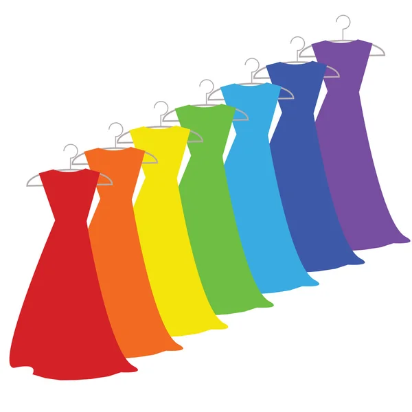 Robes colorées — Image vectorielle