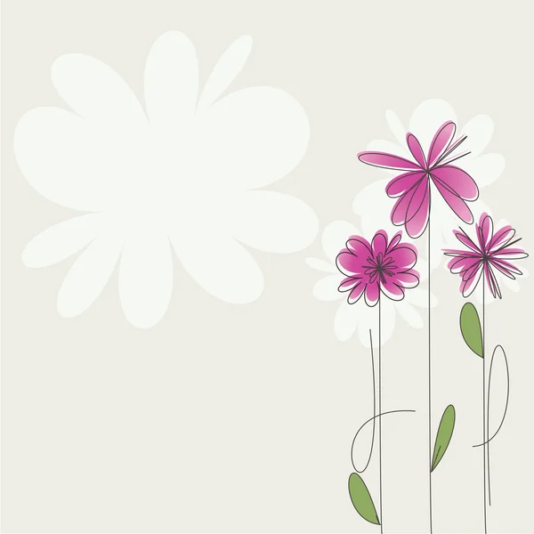 ピンクの花を背景に — ストックベクタ