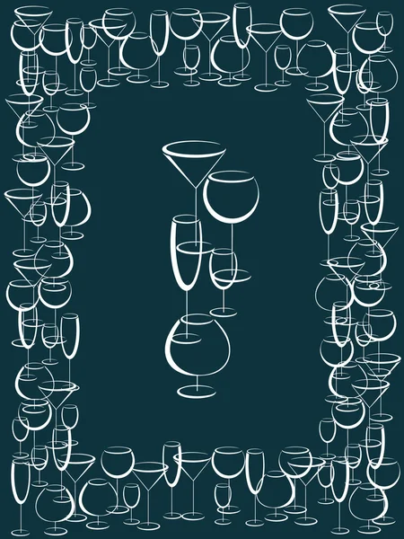 Cubierta del menú de la tarjeta de vino — Archivo Imágenes Vectoriales