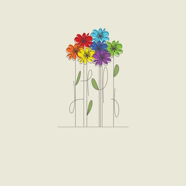 Scheda fiori — Vettoriale Stock