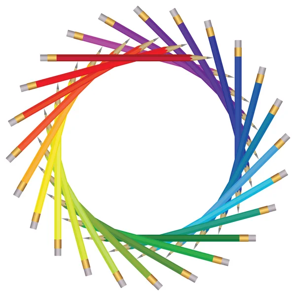 Πλαίσιο των χρωμάτων μολύβι — Διανυσματικό Αρχείο