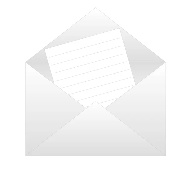 Umschlag mit Zettel — Stockvektor