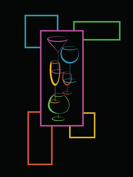 酒卡菜单的封面 — 图库矢量图片