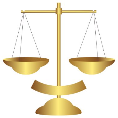 Golden scale/balance clipart