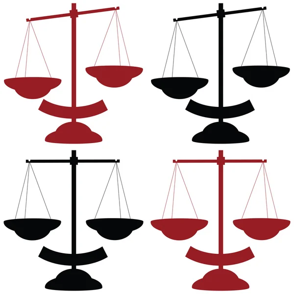 Varianten van evenwicht schaal — Stockvector