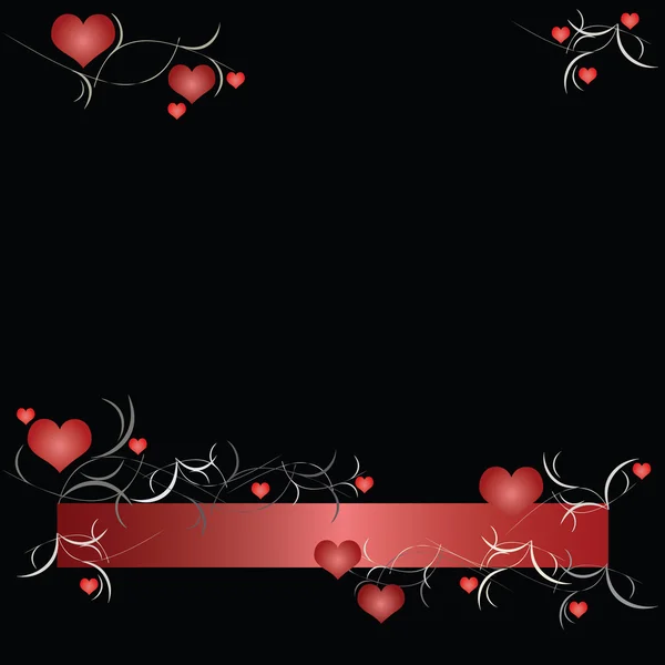Fondo de San Valentín con corazones — Vector de stock