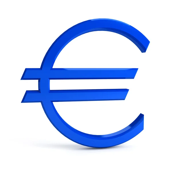 Euro segno su sfondo bianco — Foto Stock