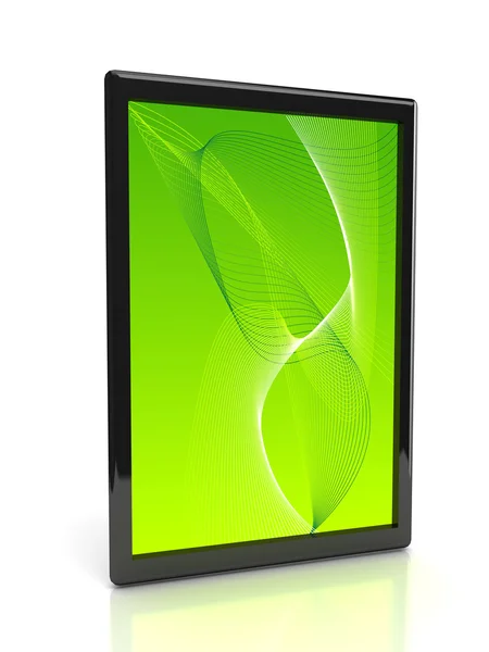 Tablet computer over white background — Stock Photo, Image