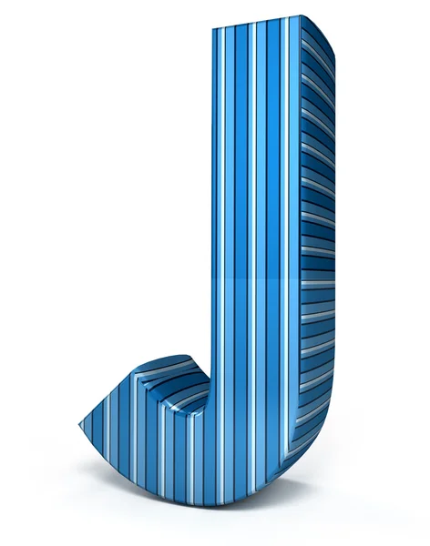 Blue letter over white background — Stock Photo, Image