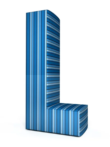 Kék betű fehér háttér felett — Stock Fotó