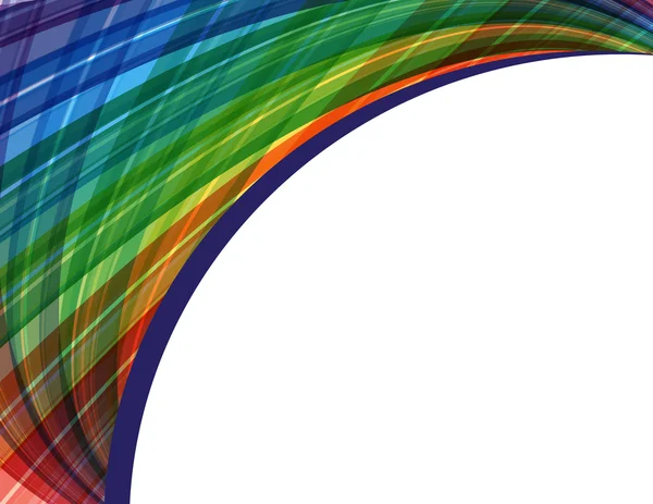 虹の波と抽象的なベクトルの背景 — ストックベクタ