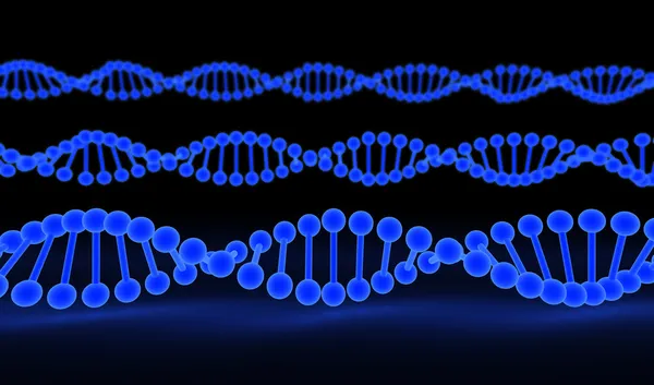 stock image DNA Strands over black background