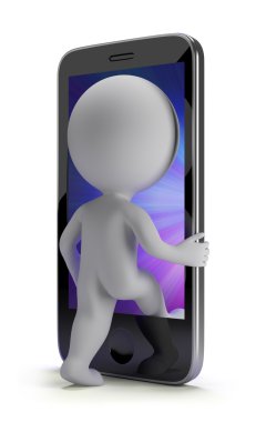 3d small - login to your phone clipart