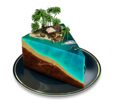 Piece of paradise clipart