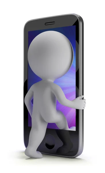 3D malé - přihlášení do telefonu — Stock fotografie