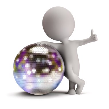 3d small - disco ball clipart