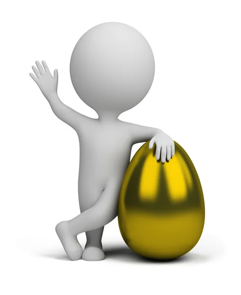 3d piccolo - uovo d'oro — Foto Stock